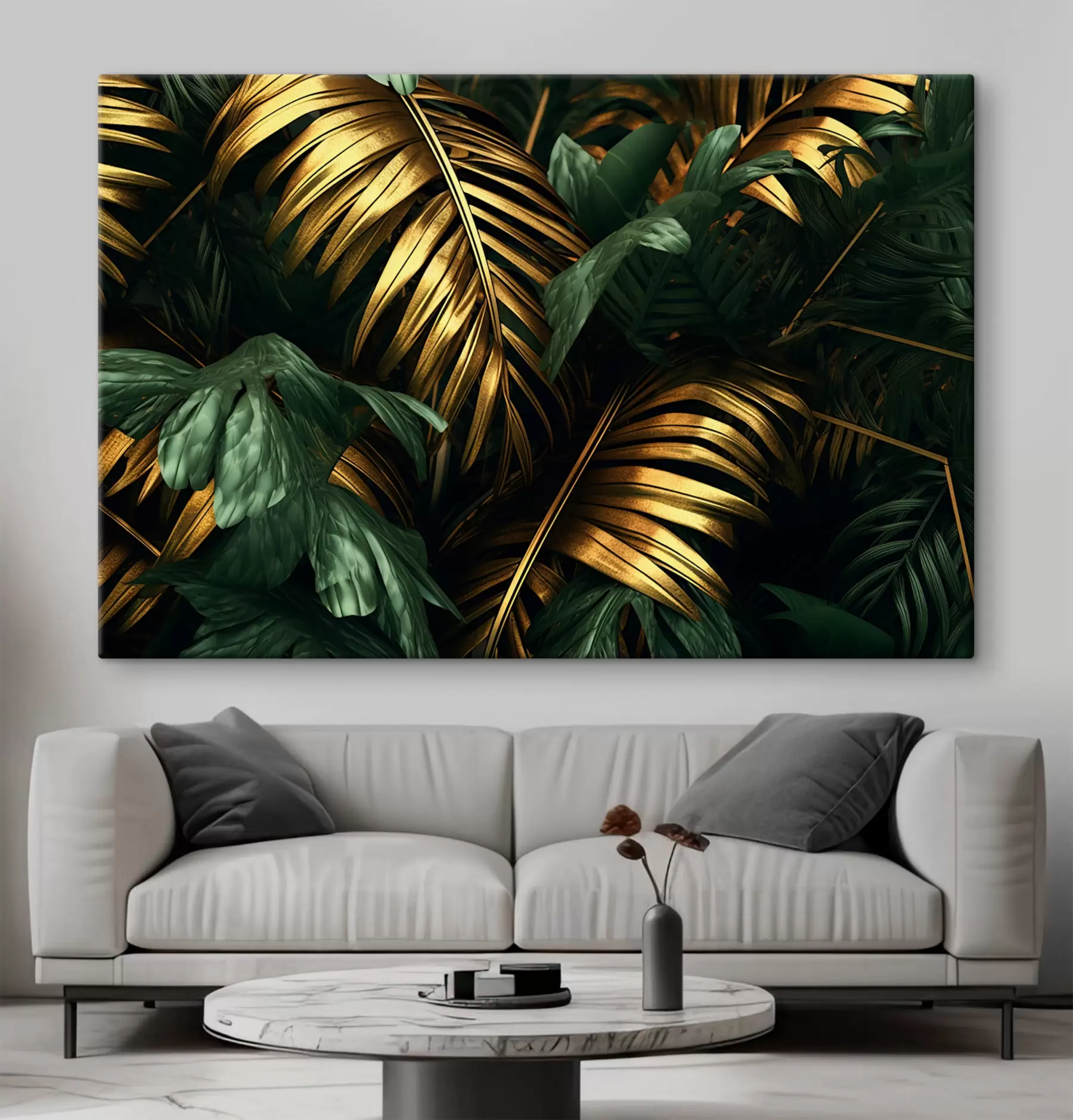 carta da parati Foglie rigogliose in una miscela di colori vivaci nr. s36293