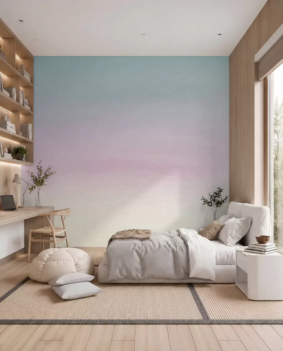 carta da parati Ombre in stile rosa e blu nr. u98238