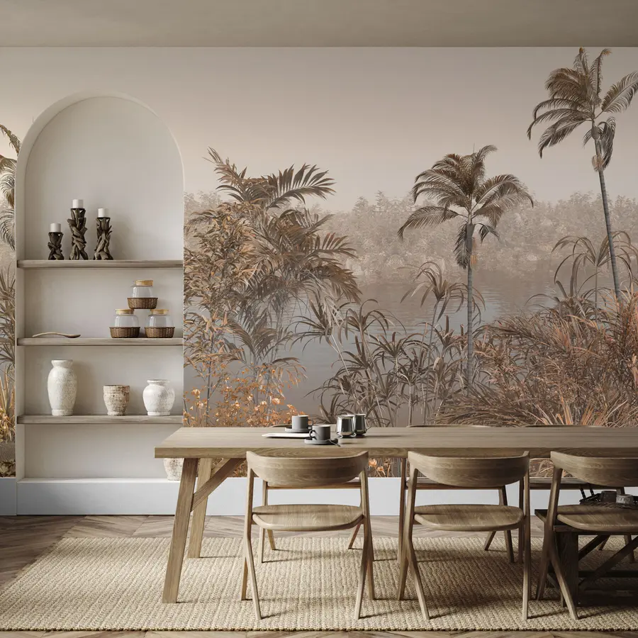 Carta da parati nature Alberi e foglie tropicali 