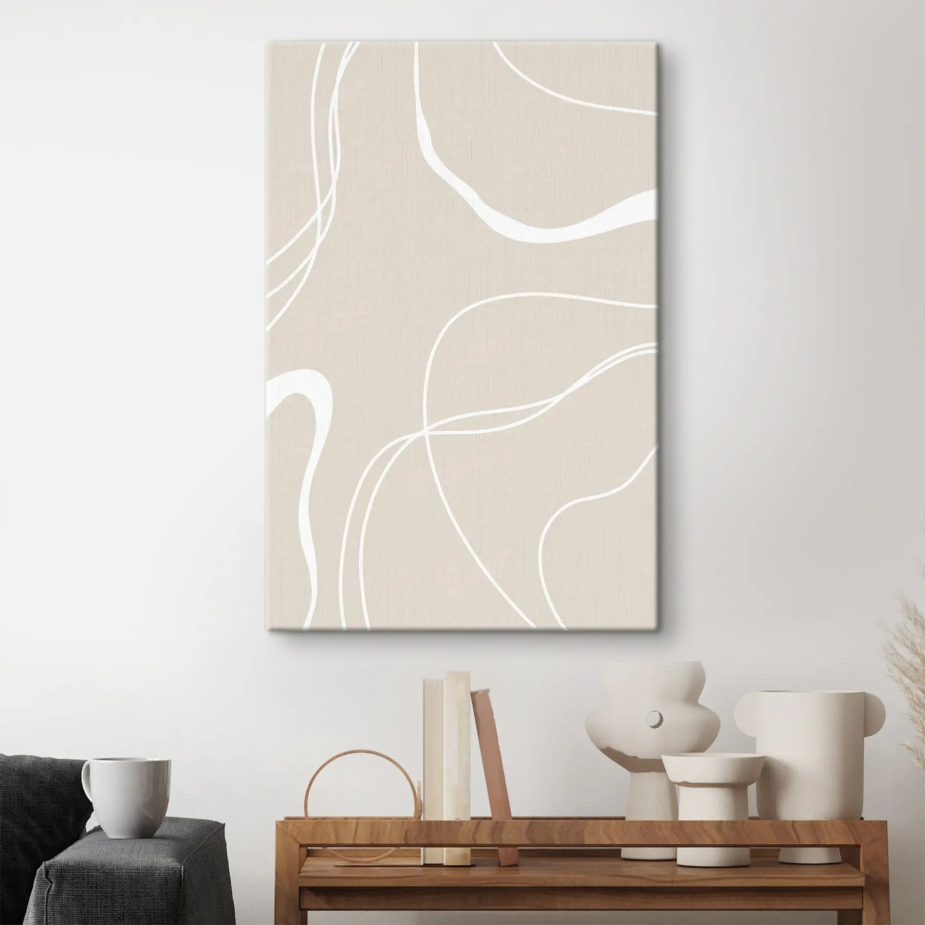 carta da parati Curve astratte su uno sfondo morbido nr. s36489