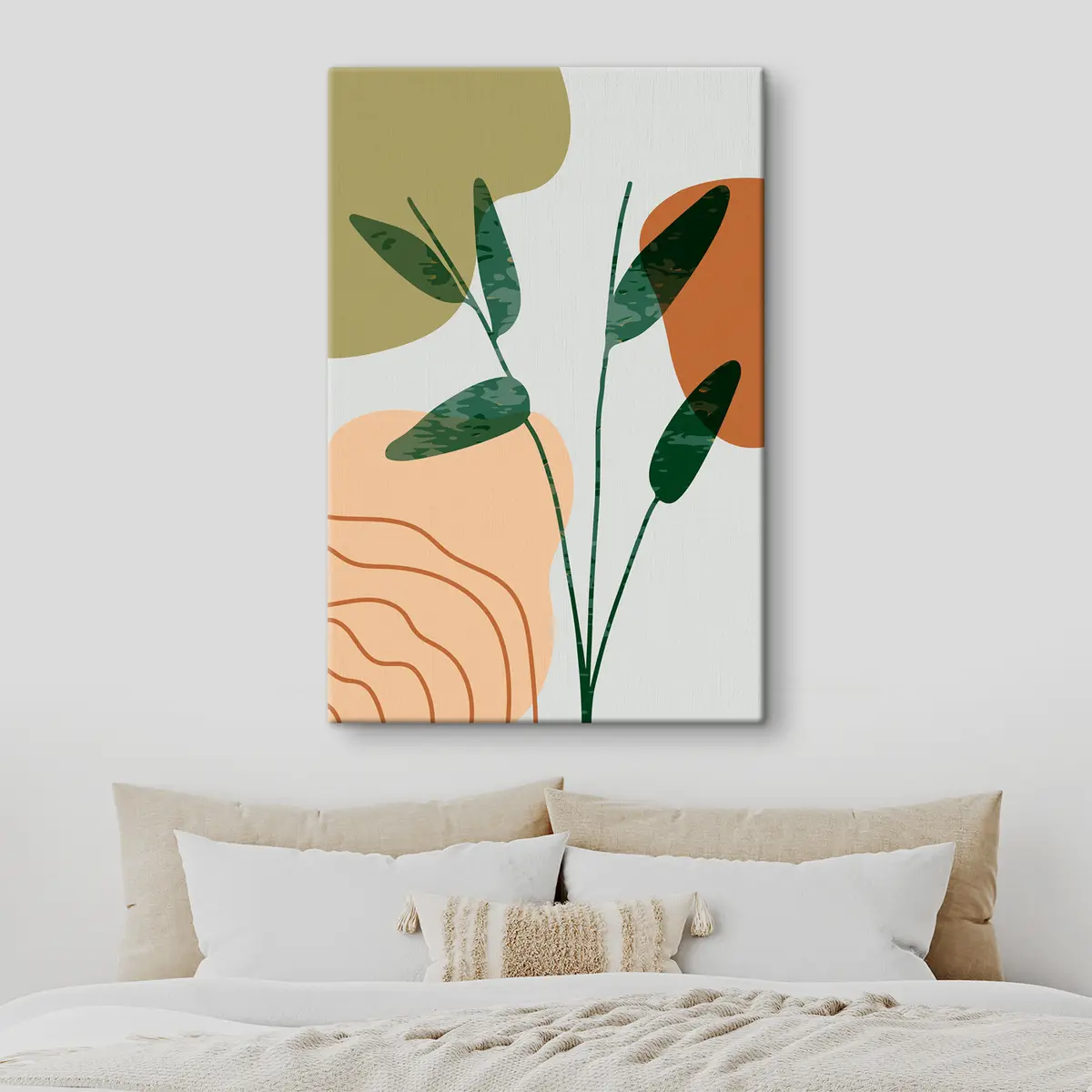 carta da parati Verde astratto in colori tenui nr. s36712