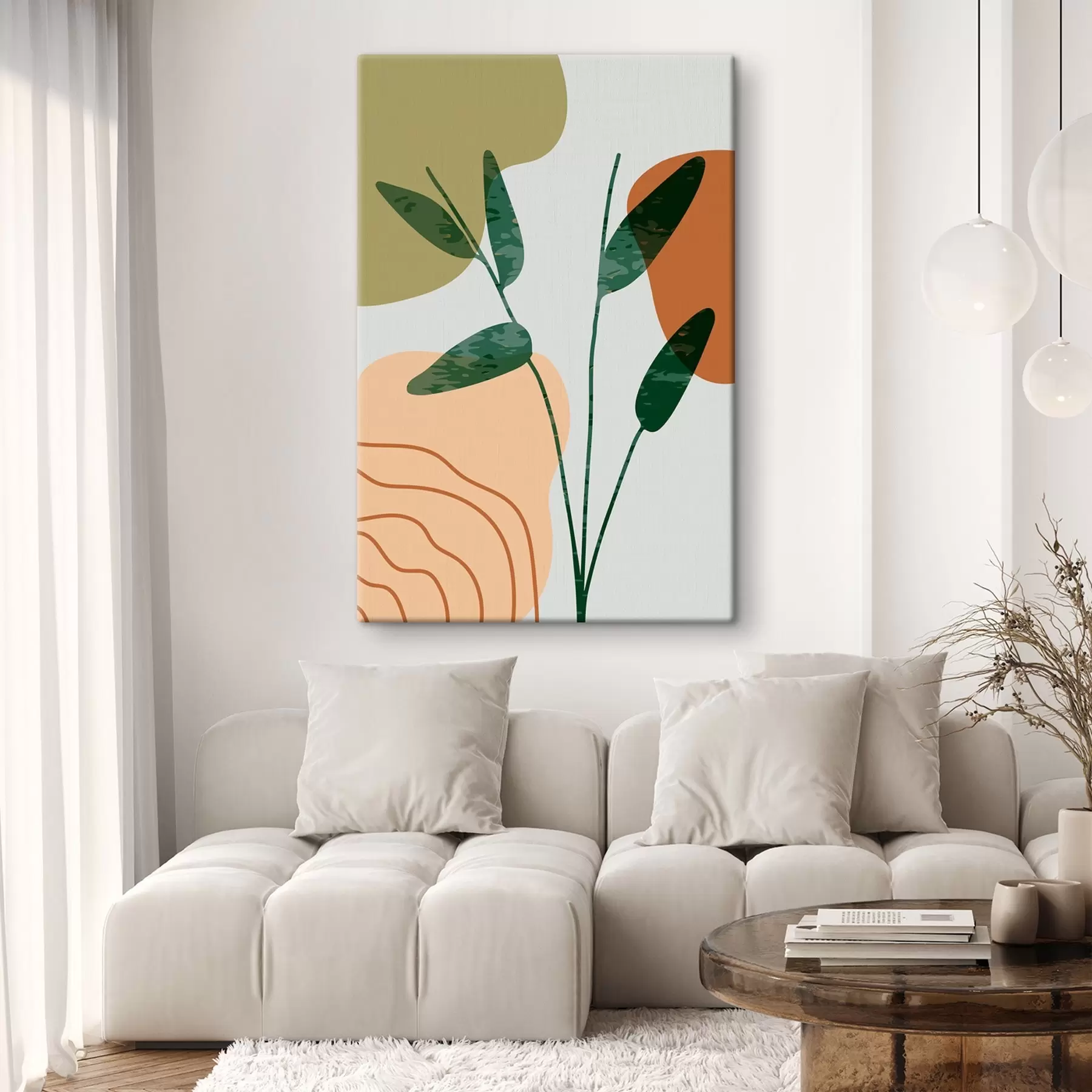 carta da parati Verde astratto in colori tenui nr. s36712