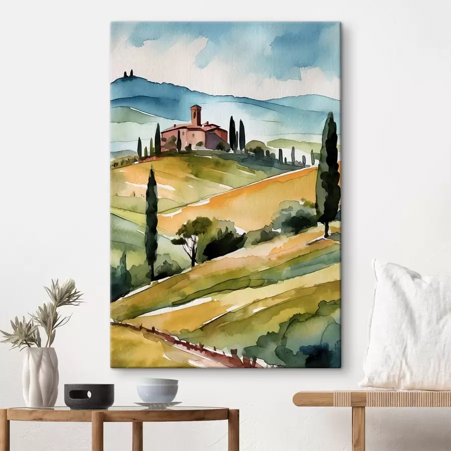 carta da parati Campagna tranquilla con dolci colline nr. s36683