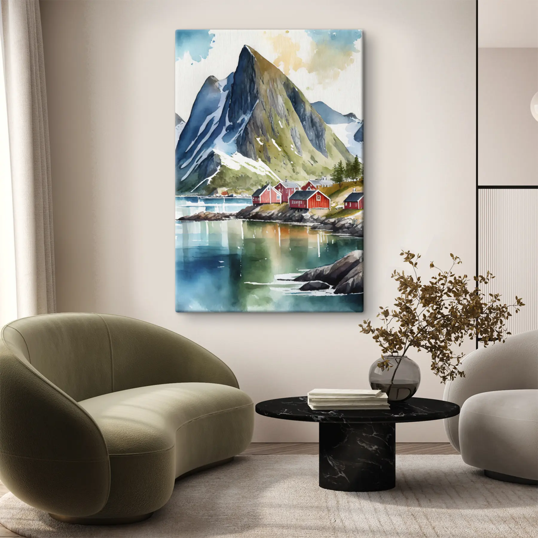 carta da parati Montagne maestose su acque tranquille nr. s36685