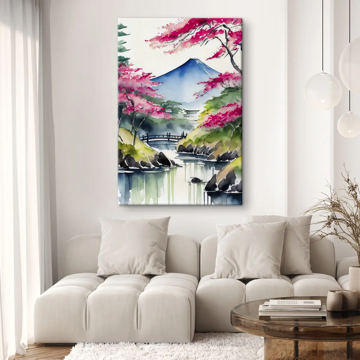 carta da parati Paesaggio sereno con fiori vivaci nr. s36691