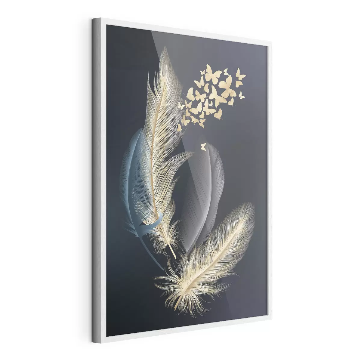 Poster Piume e farfalle f03899