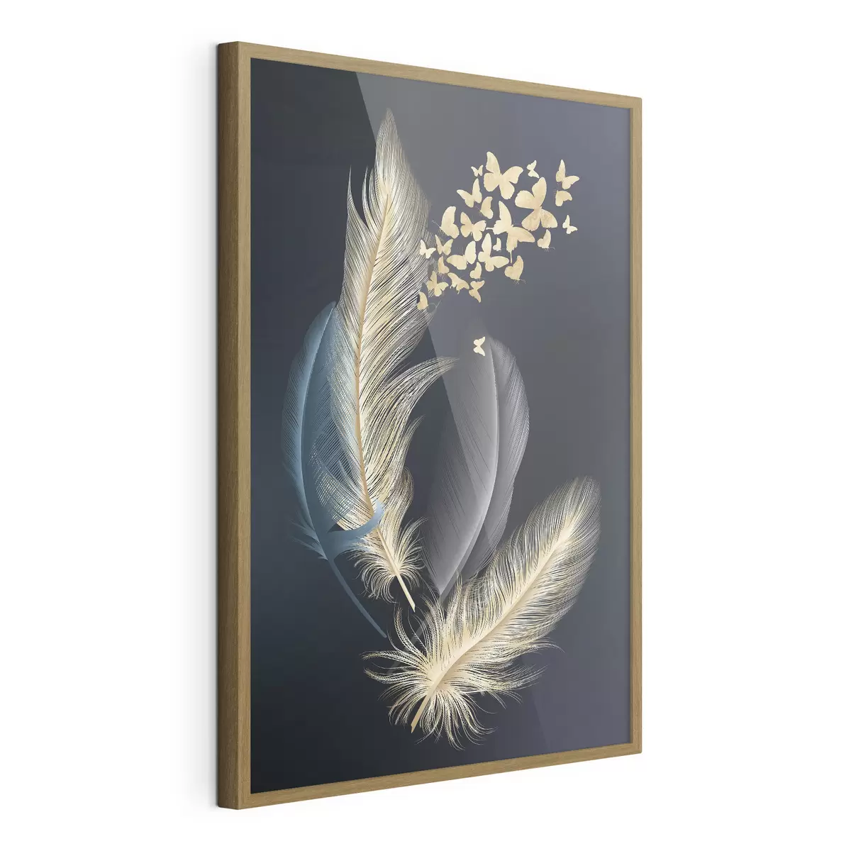Poster Piume e farfalle f03899