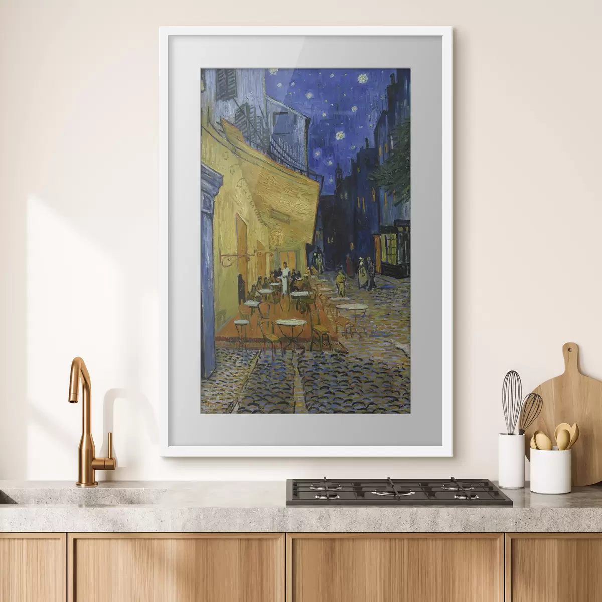 Poster Notte stellata nella vivacità della città f12313