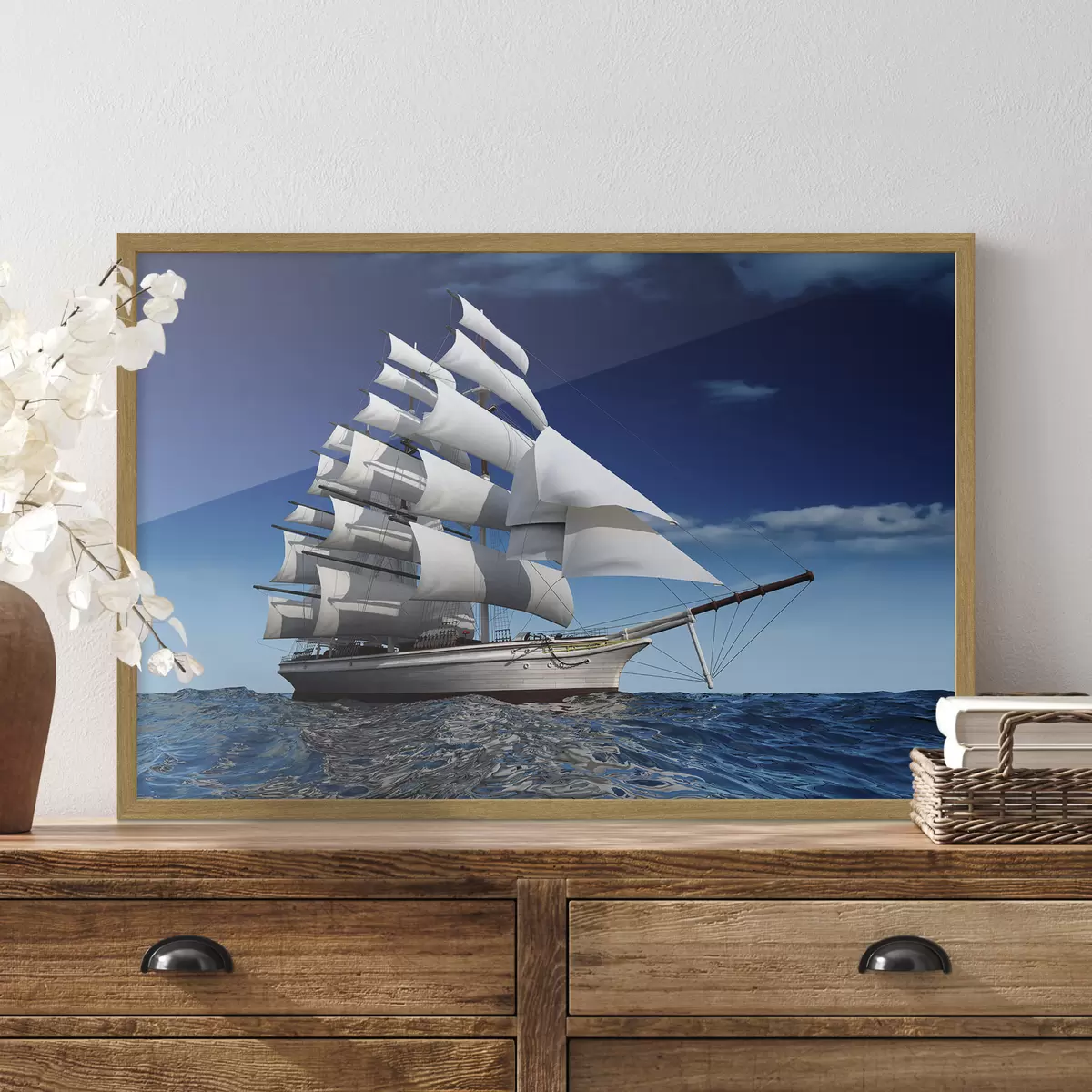 Poster Una nave maestosa che naviga in mare aperto f18347