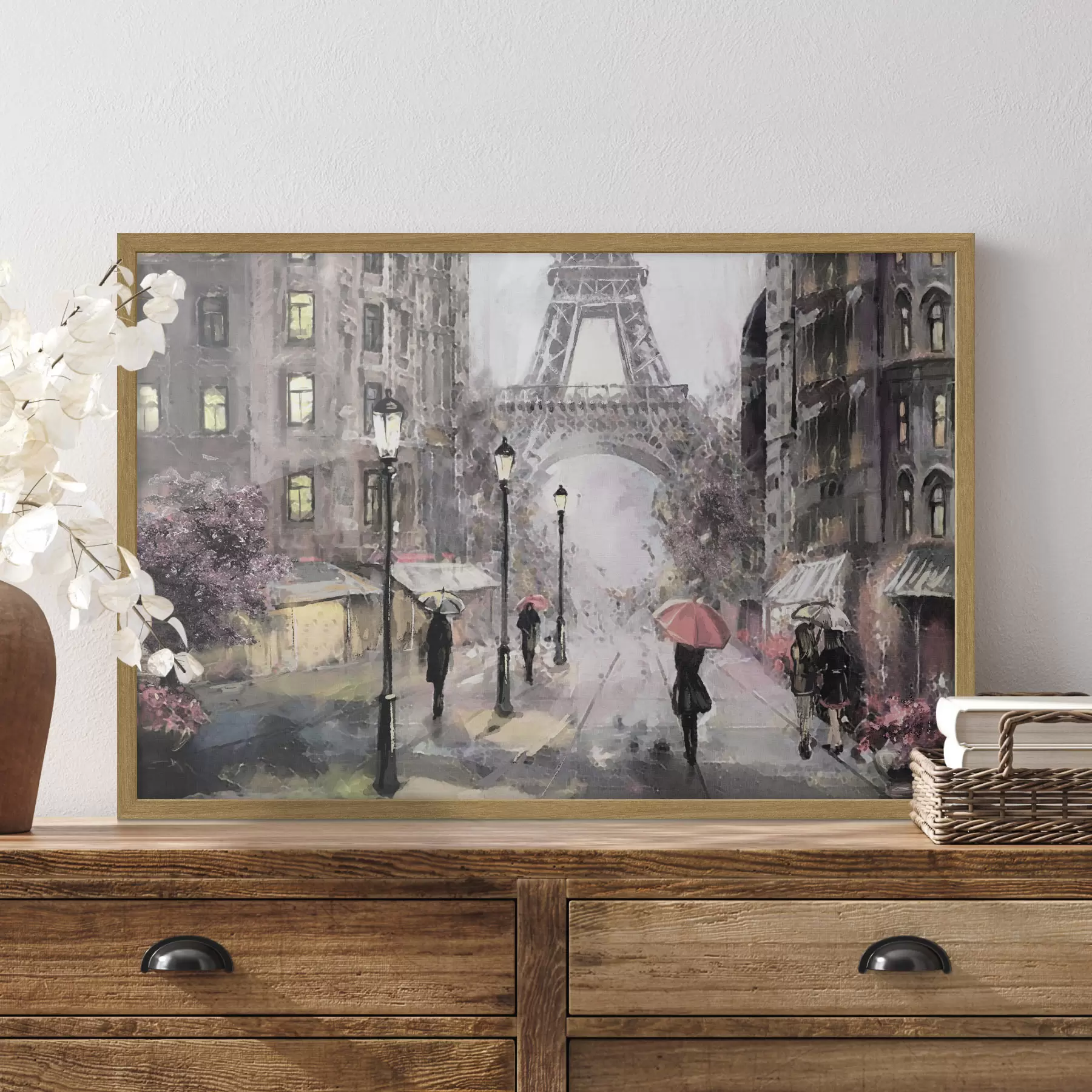 carta da parati Passeggiata sotto la pioggia vicino alla Torre Eiffel nr. f33719