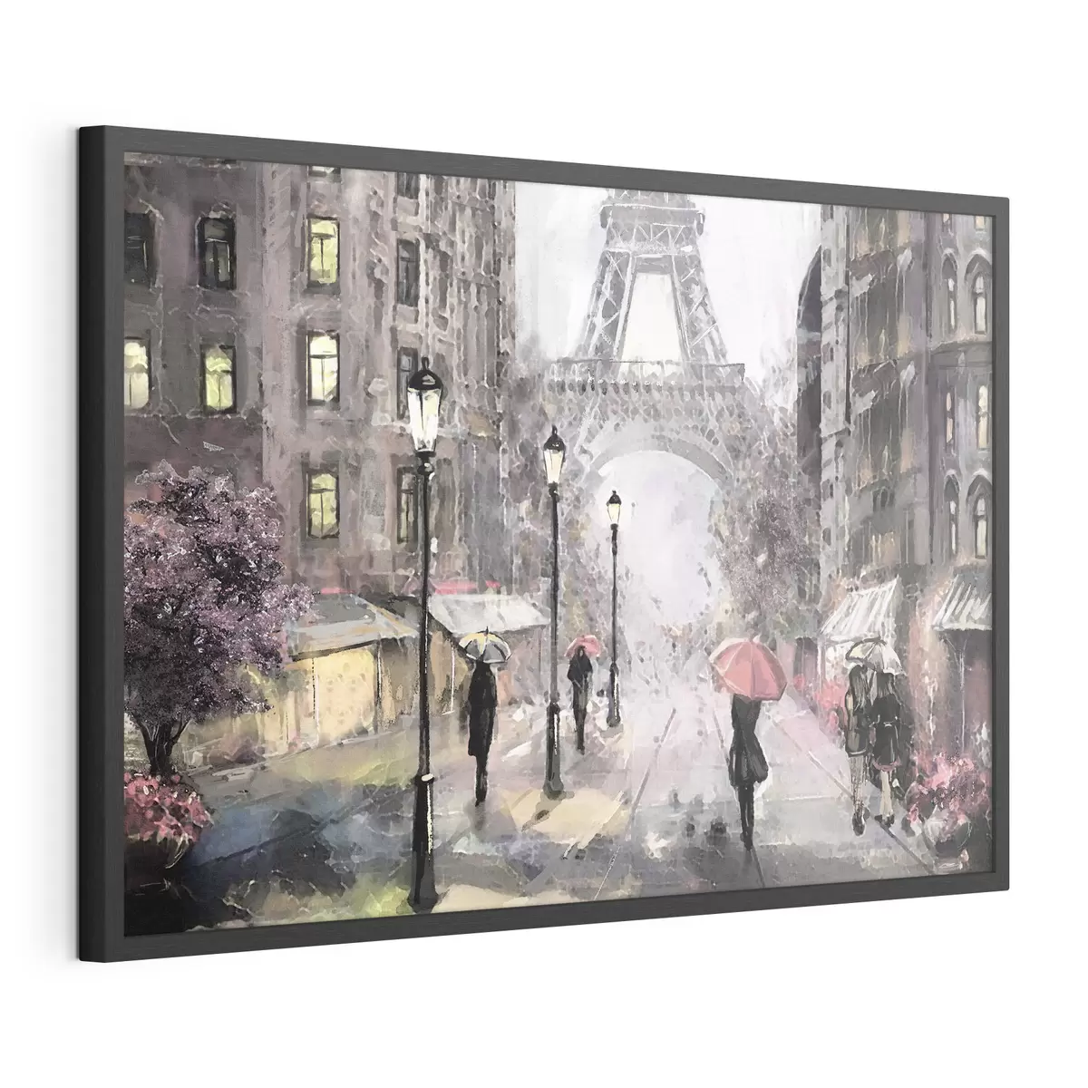 Poster Passeggiata sotto la pioggia vicino alla Torre Eiffel f33719