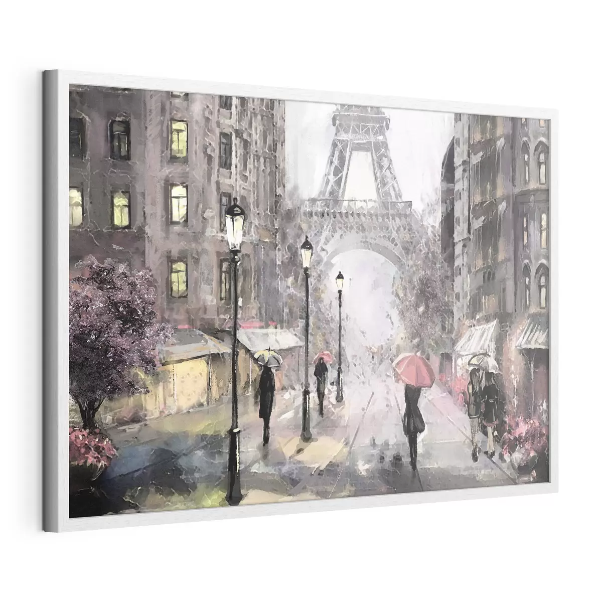 Poster Passeggiata sotto la pioggia vicino alla Torre Eiffel f33719