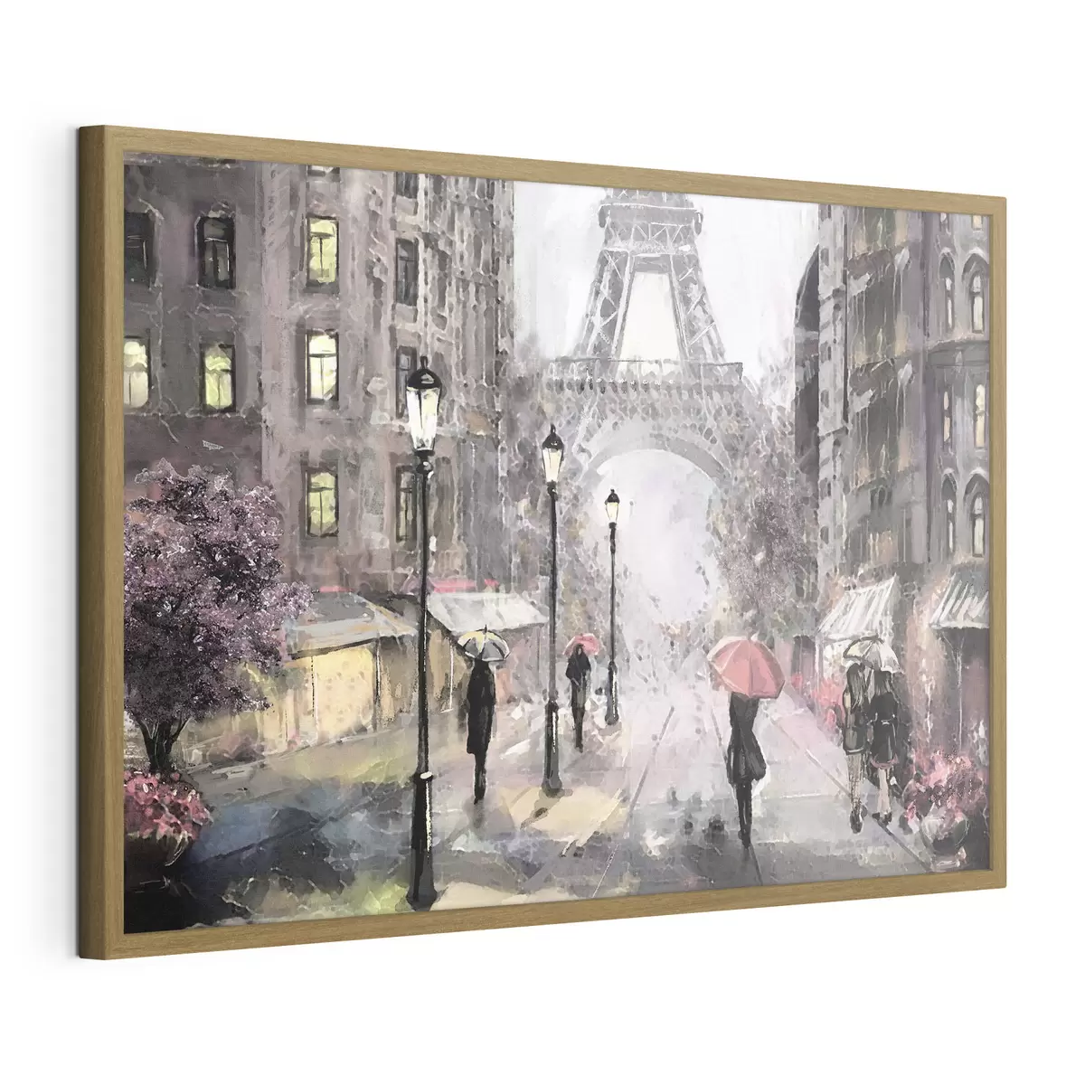 Poster Passeggiata sotto la pioggia vicino alla Torre Eiffel f33719