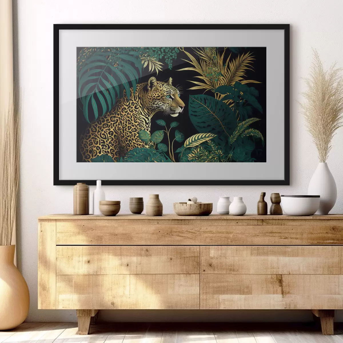 Poster Bellezza della giungla con un maestoso leopardo f33932