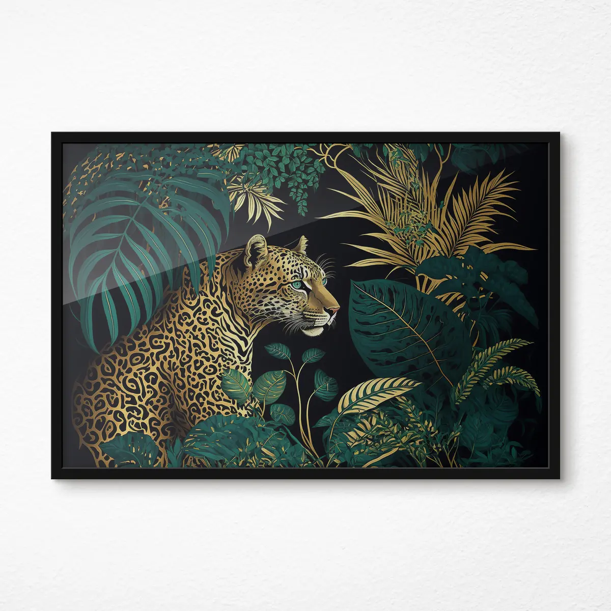 Poster Bellezza della giungla con un maestoso leopardo f33932