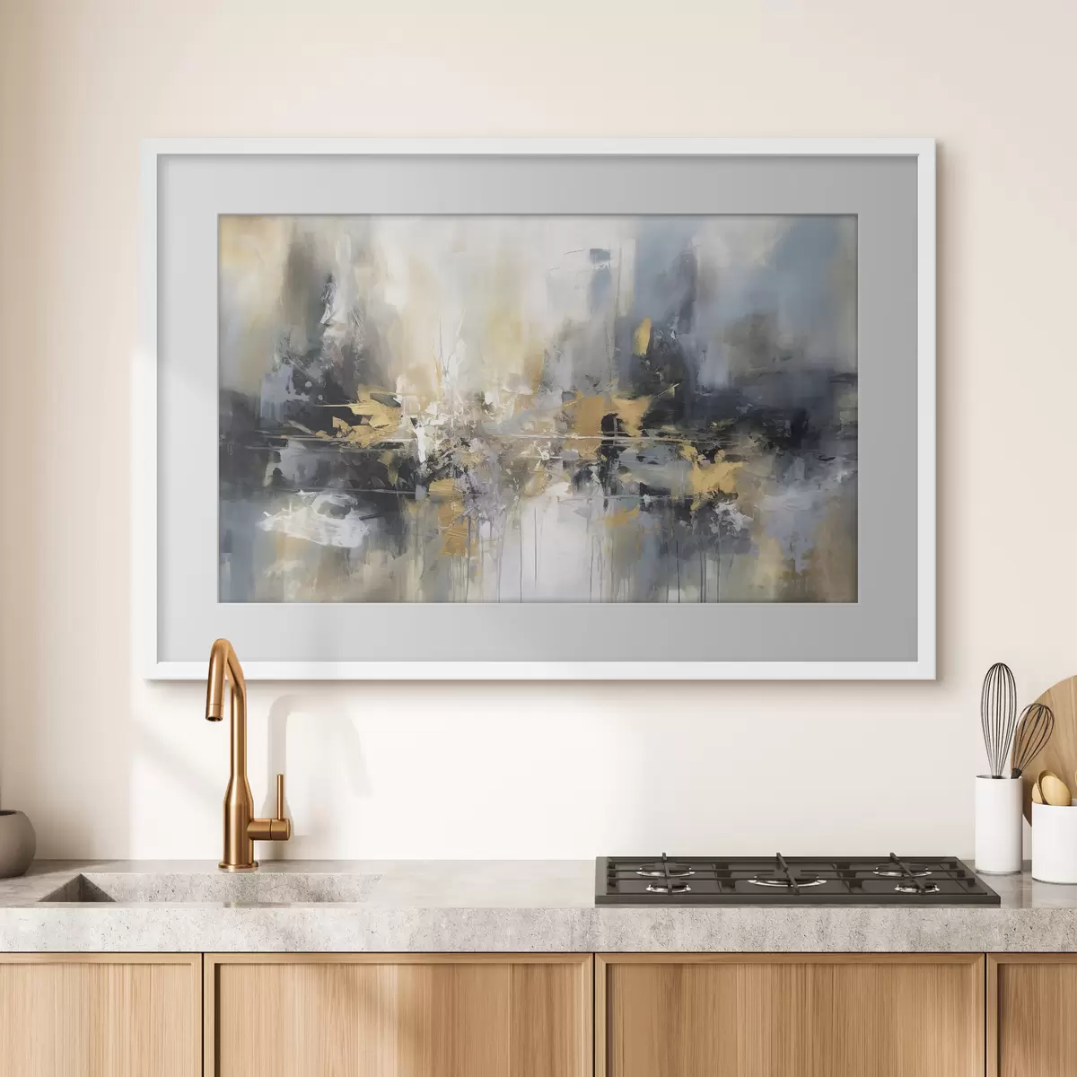 Poster Città in blu e ocra f34183
