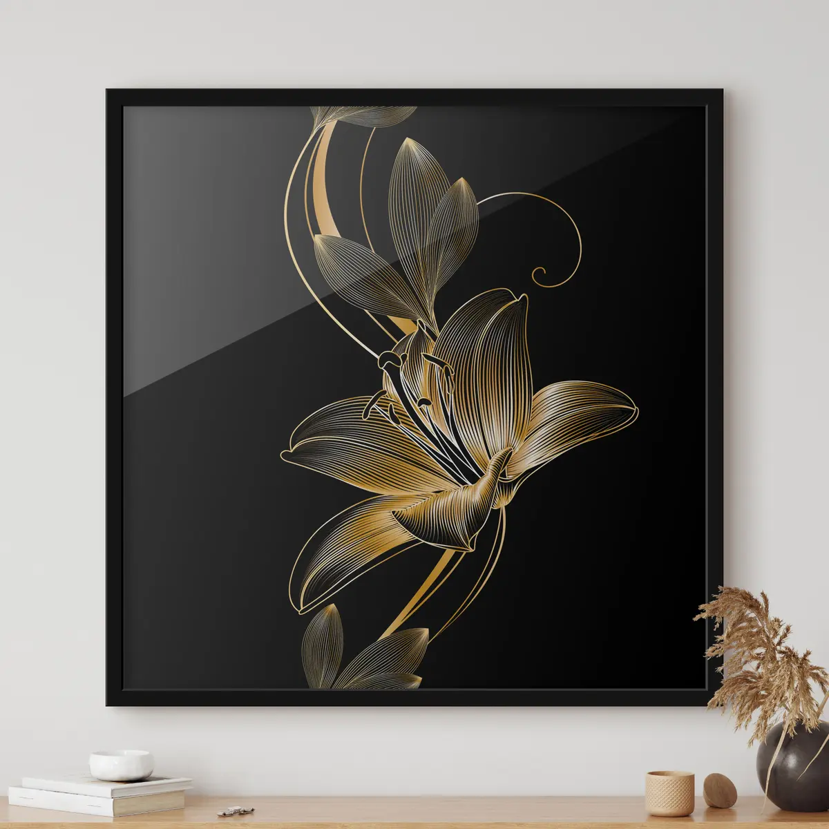 Poster Motivo senza cuciture con fiore di giglio f34437