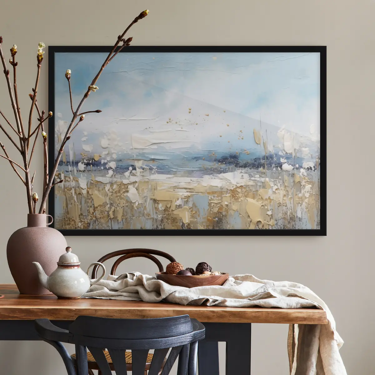 Poster Paesaggio sereno con morbide tonalità pastello f35430