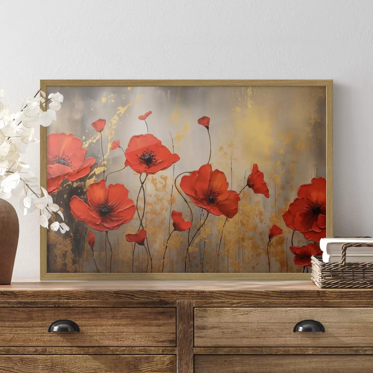 Poster Papaveri vibranti in fiore artistico f35515