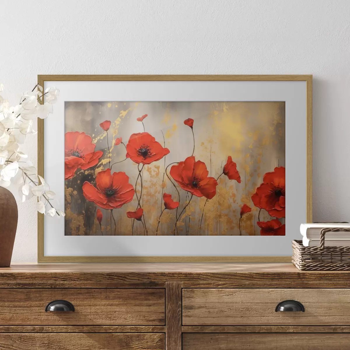 Poster Papaveri vibranti in fiore artistico f35515