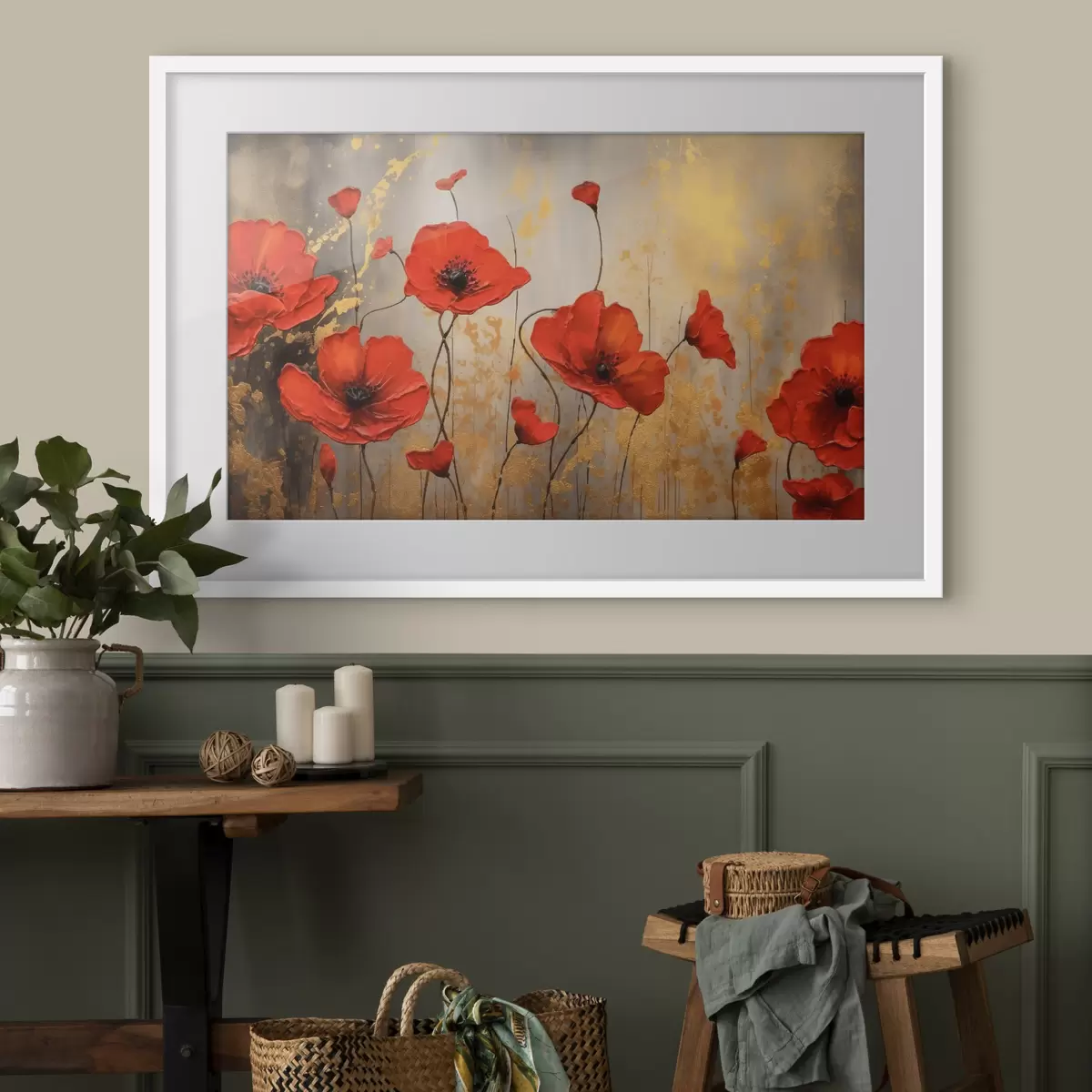 Poster Papaveri vibranti in fiore artistico f35515