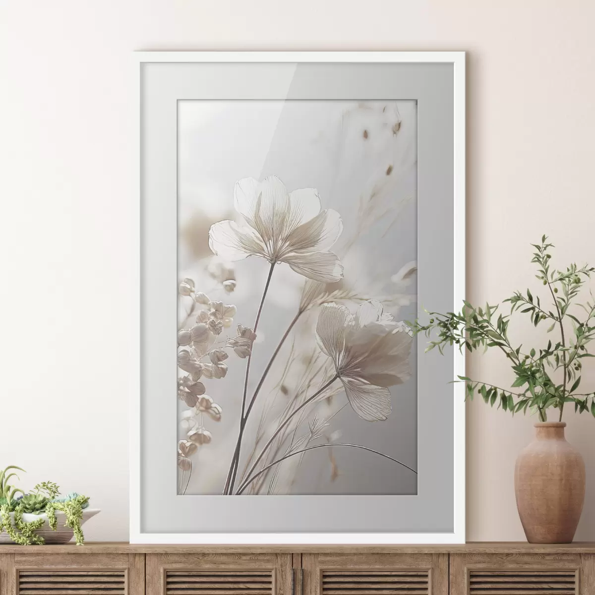 Poster Delicate fioriture in una luce soffusa f35603