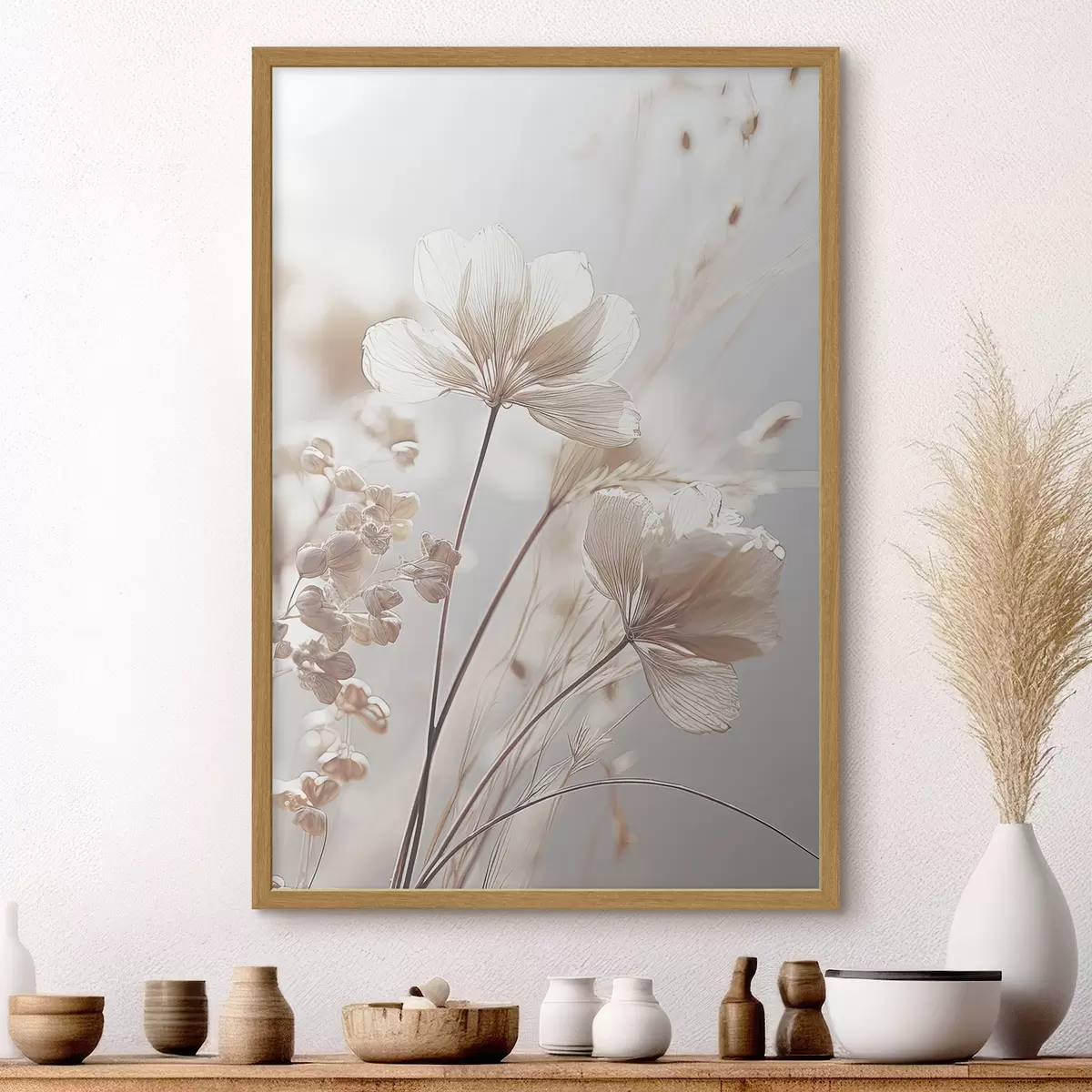 Poster Delicate fioriture in una luce soffusa f35603