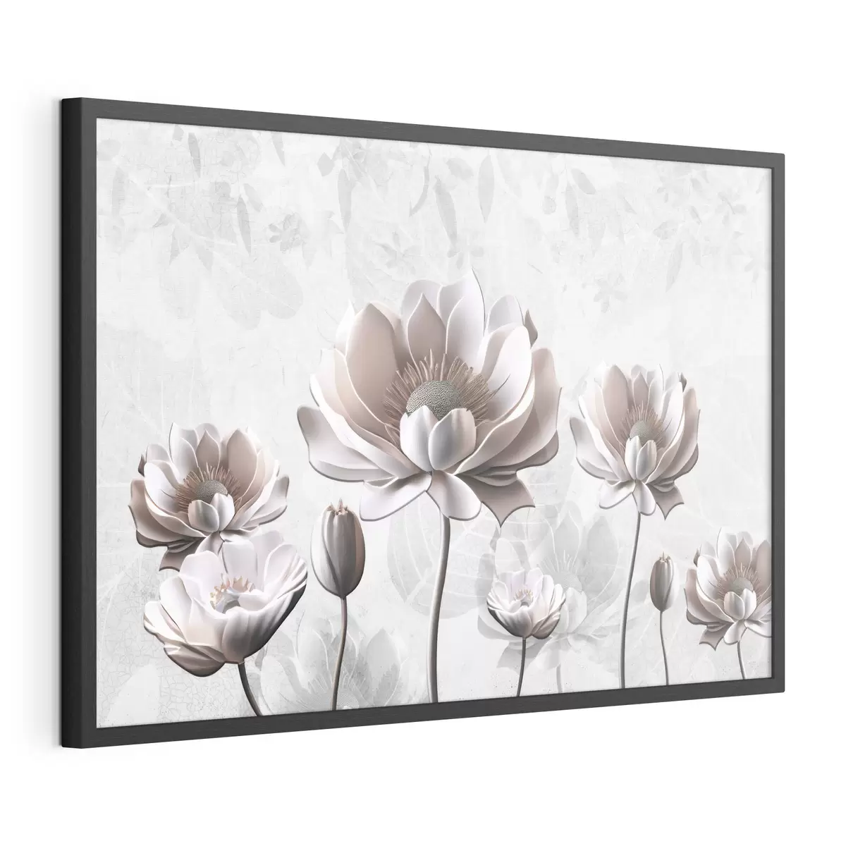 Poster Eleganti fioriture su uno sfondo sereno f35736