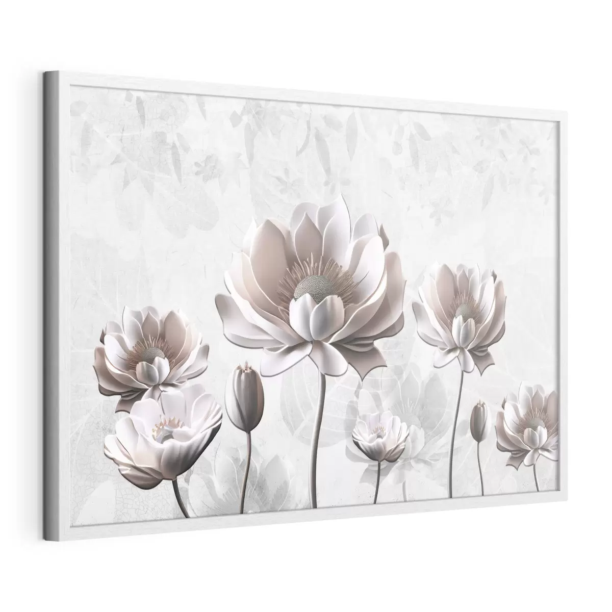 Poster Eleganti fioriture su uno sfondo sereno f35736