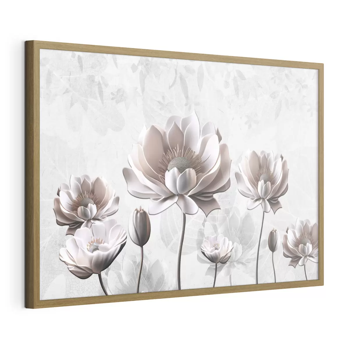 Poster Eleganti fioriture su uno sfondo sereno f35736