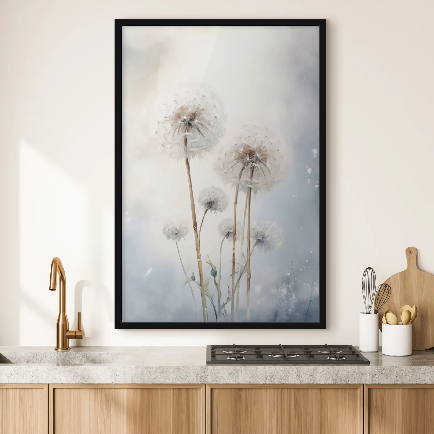 carta da parati Delicati denti di leone che danzano nella brezza nr. f35907