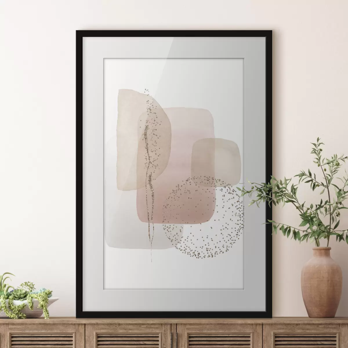 Poster Colori e forme astratte si fondono armoniosamente f35959