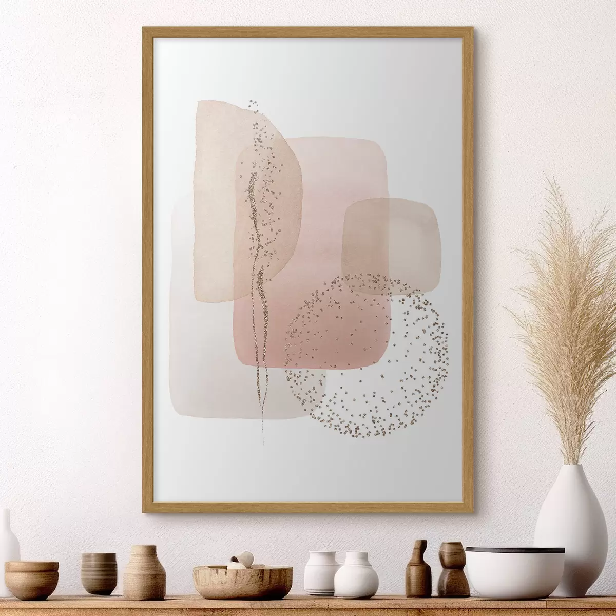 Poster Colori e forme astratte si fondono armoniosamente f35959