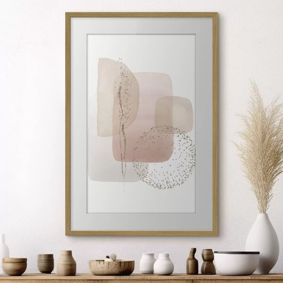 Poster Colori e forme astratte si fondono armoniosamente f35959