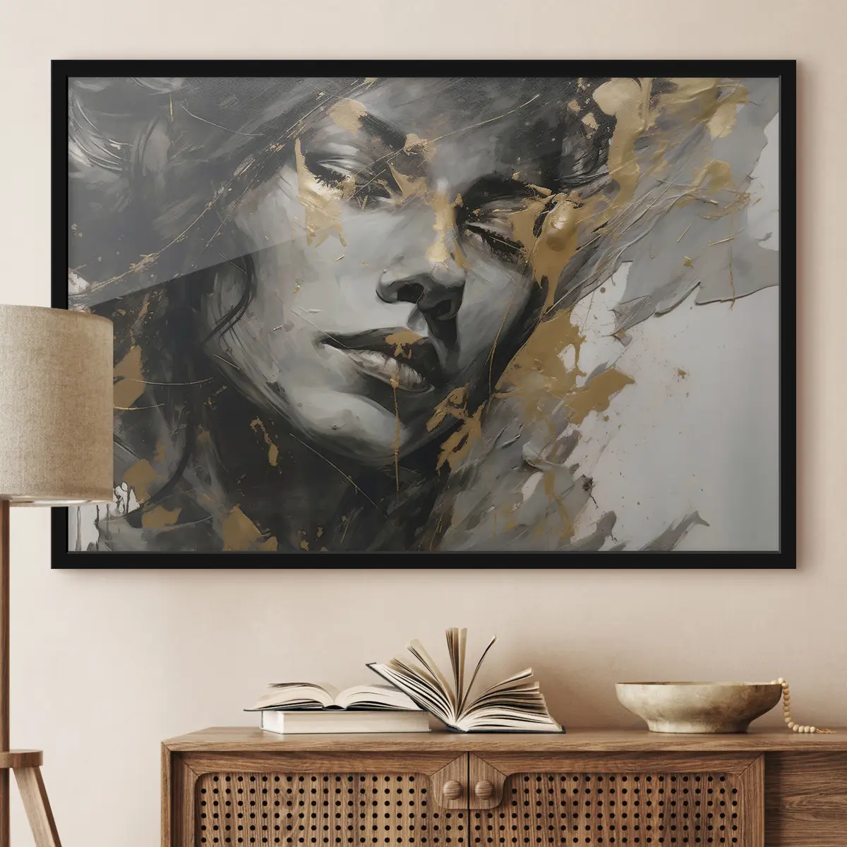 Poster Bellezza astratta a colpi di pennello f36214