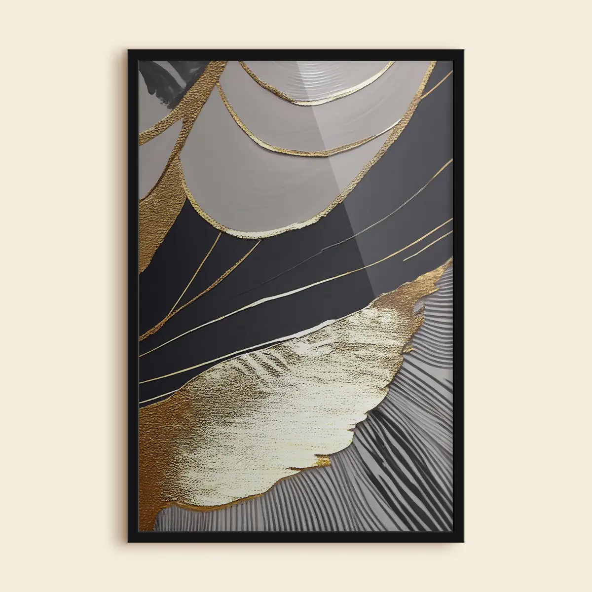 Poster Eleganti onde di colore e texture f36200