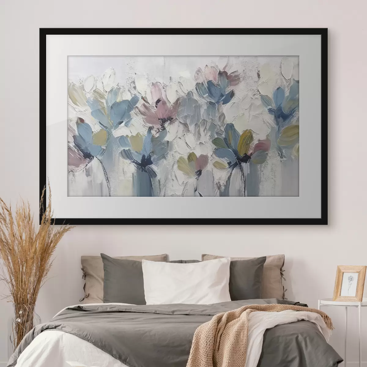 Poster Bouquet blu e rosa f36195