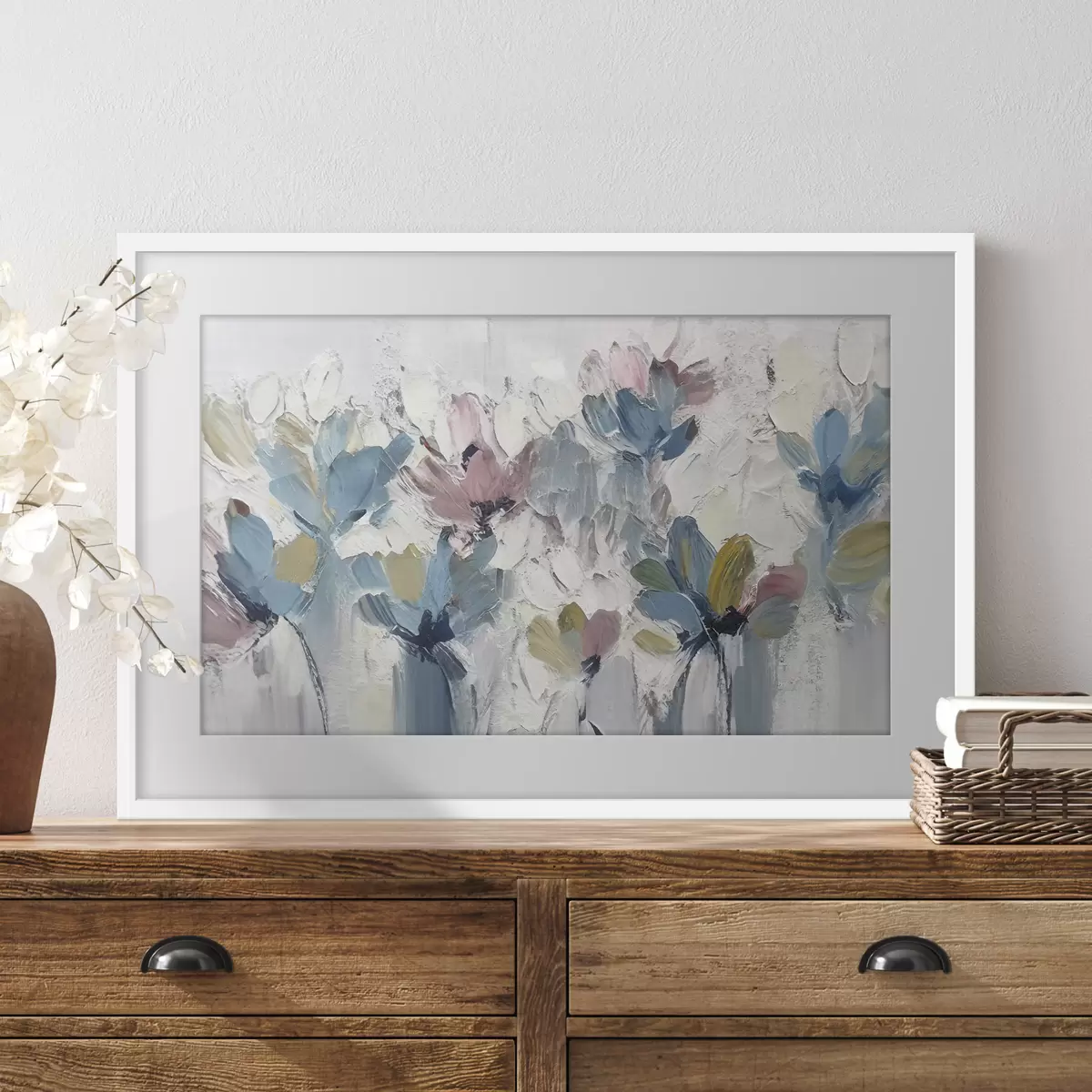 Poster Bouquet blu e rosa f36195