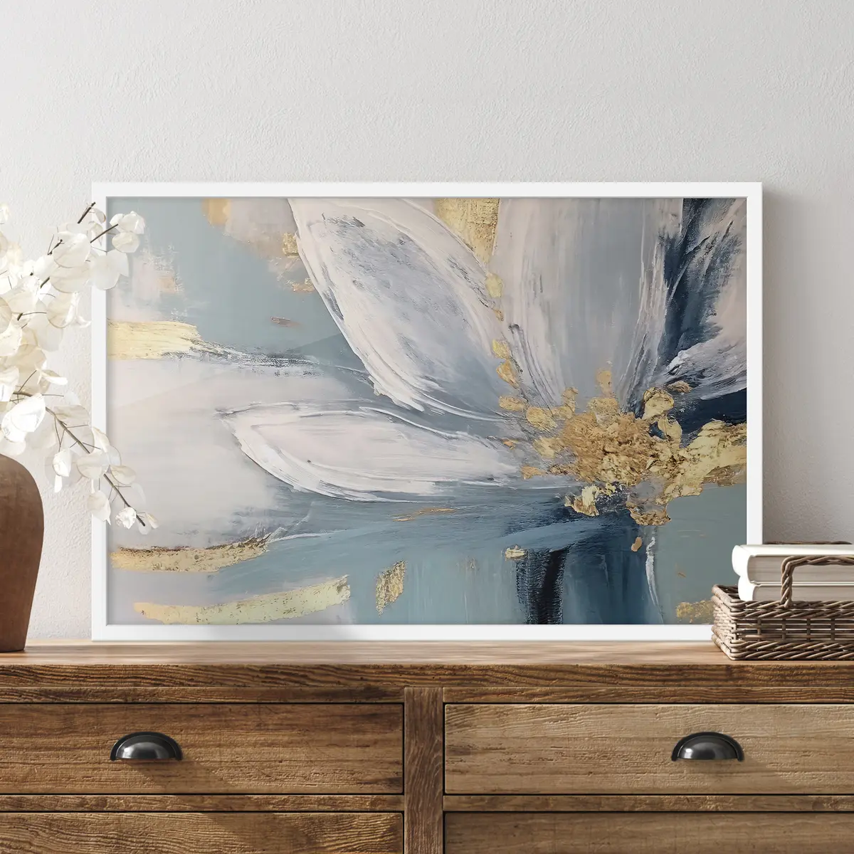 Poster Morbidi petali in tonalità serene f36165