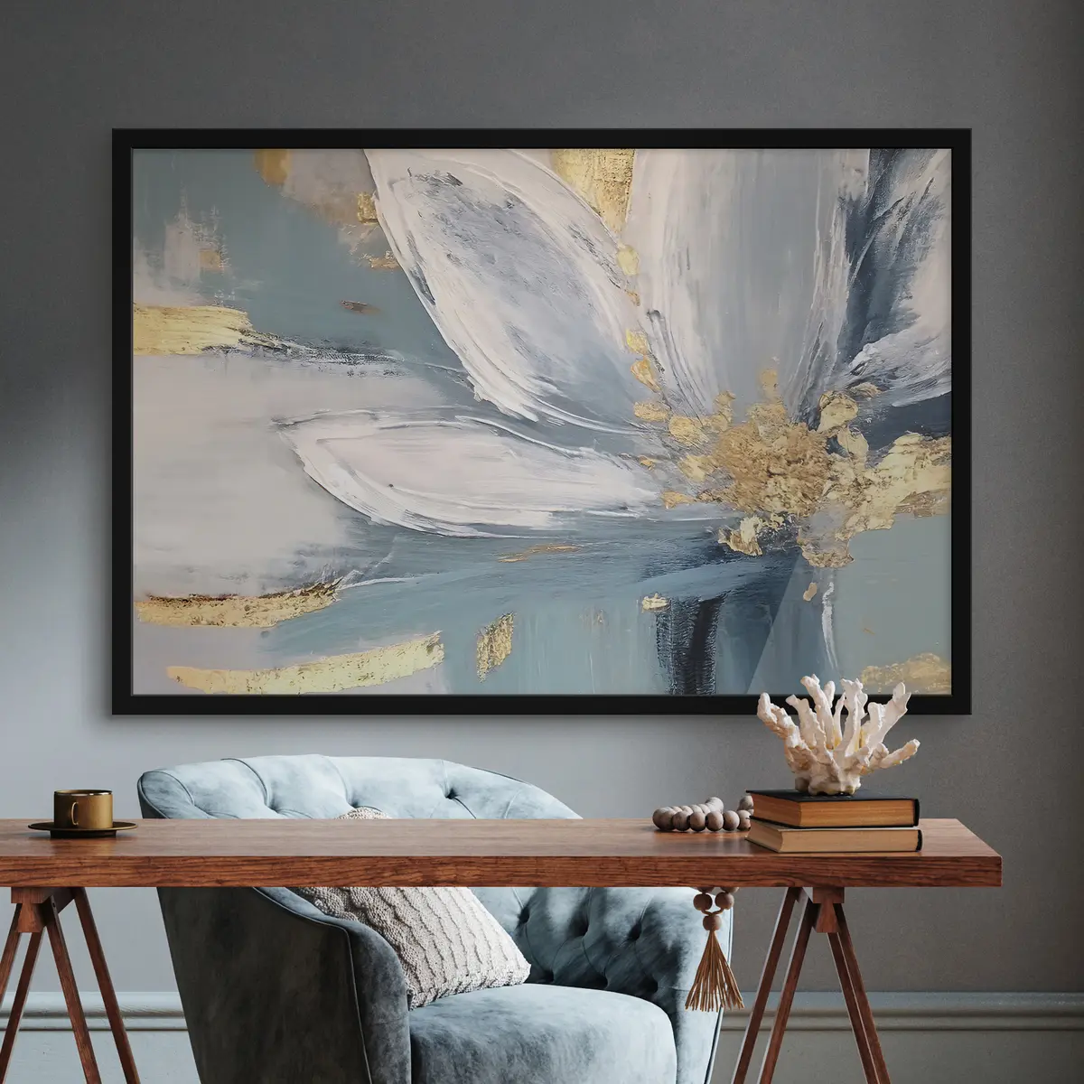 Poster Morbidi petali in tonalità serene f36165