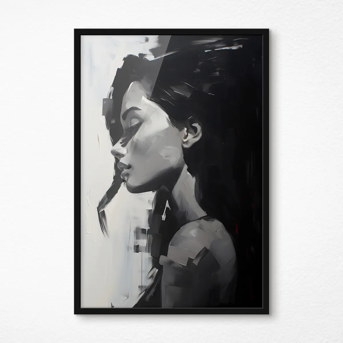 Poster Eleganza monocromatica in vista di profilo f36158