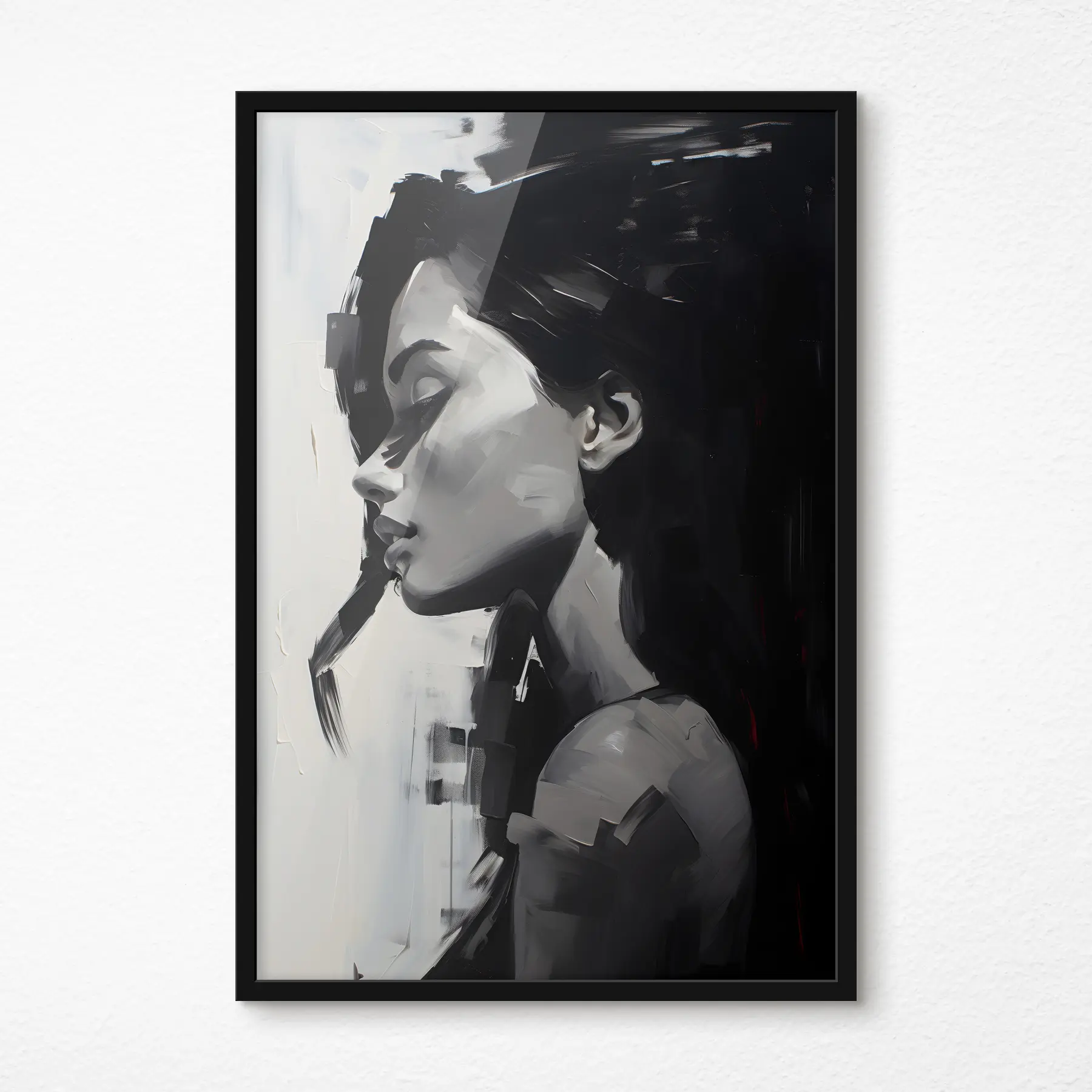 carta da parati Eleganza monocromatica in vista di profilo nr. f36158