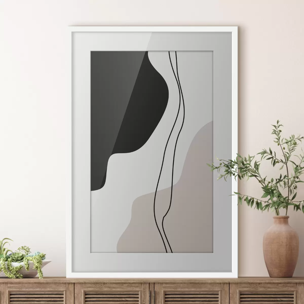 Poster Forme astratte in toni rilassanti f36156