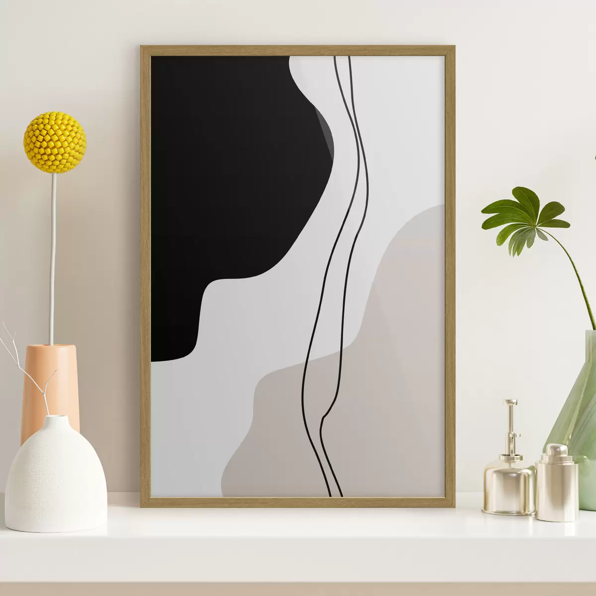 Poster Forme astratte in toni rilassanti f36156