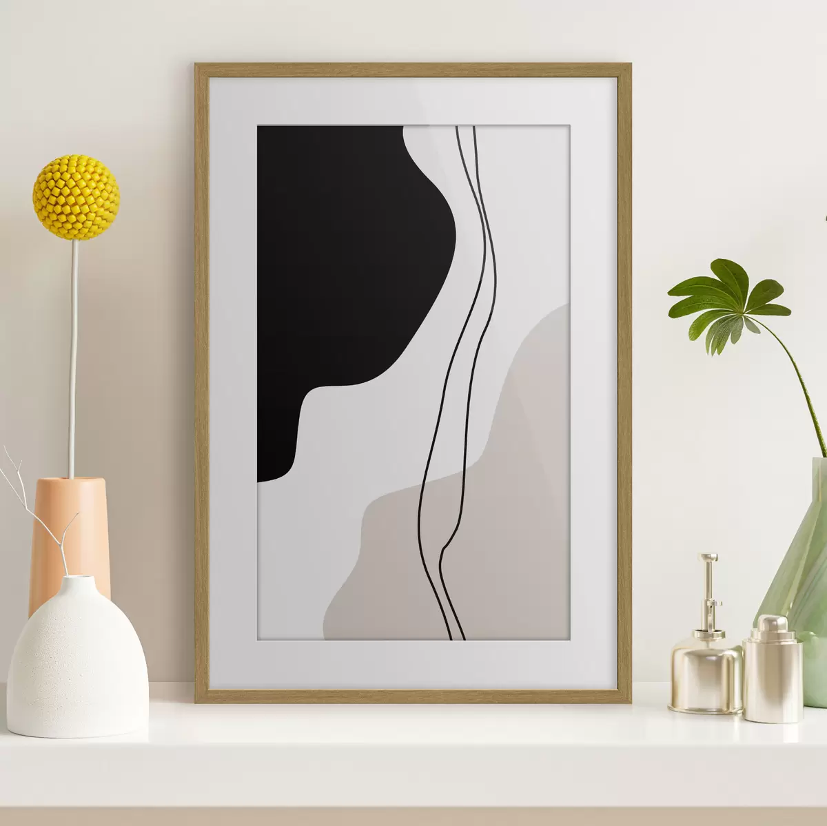 Poster Forme astratte in toni rilassanti f36156