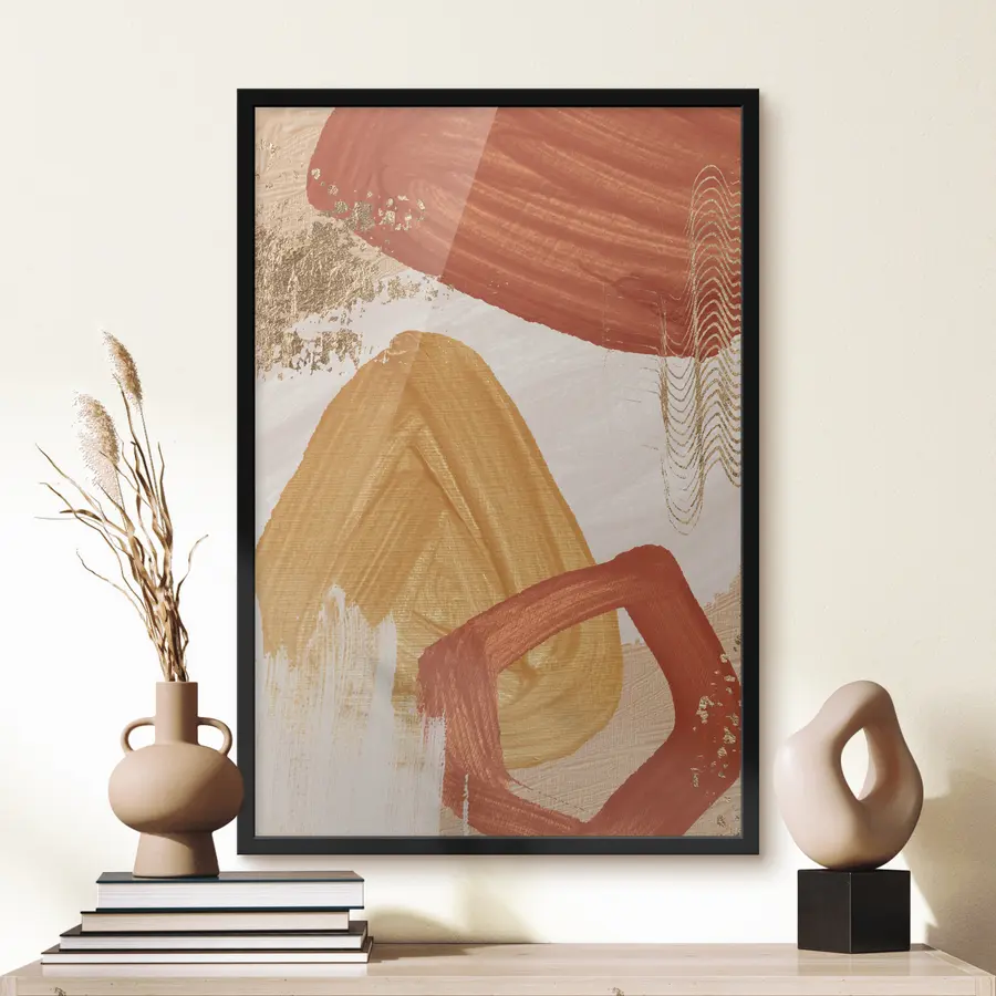 carta da parati Vibrante composizione astratta dalle tonalità calde nr. f36147