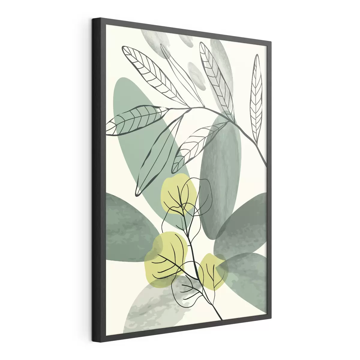 Poster Disegno astratto di foglie ispirato alla natura f36106