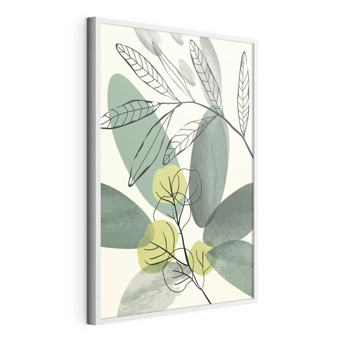 Poster Disegno astratto di foglie ispirato alla natura f36106