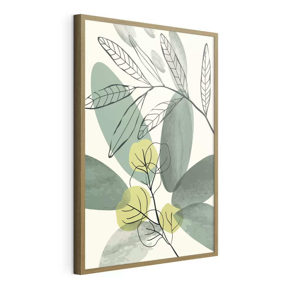 Poster Disegno astratto di foglie ispirato alla natura f36106
