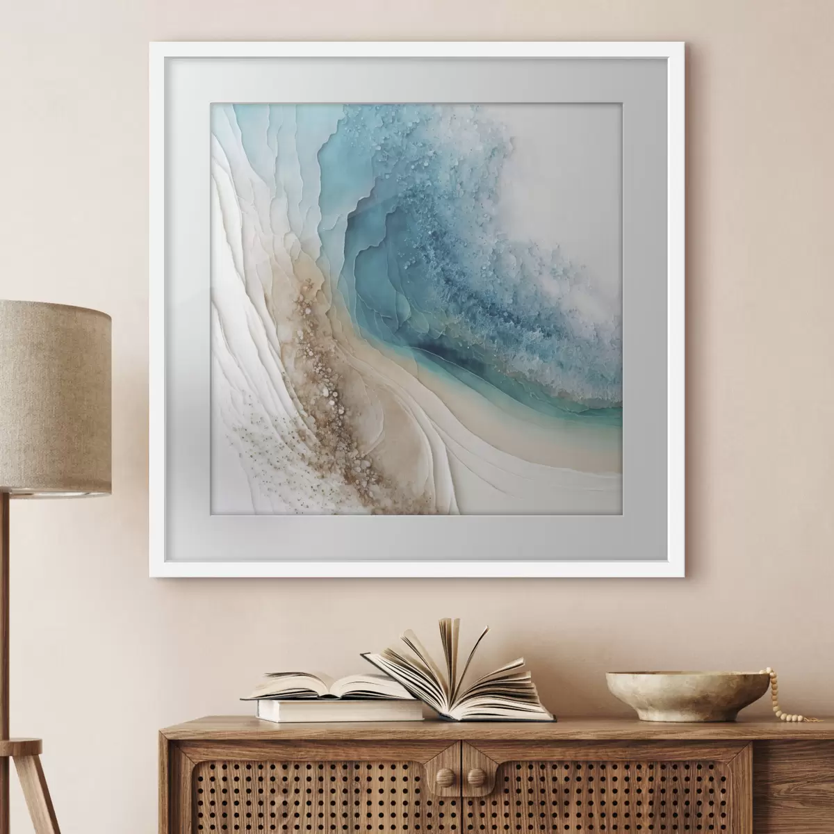 Poster Onde serene incontrano coste delicate f36029